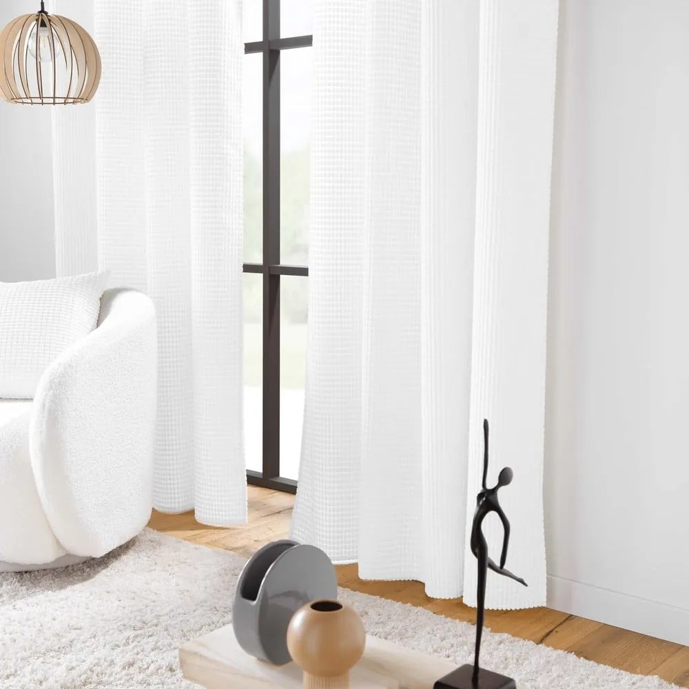 Biely zamatový záves 140x260 cm Swing – douceur d'intérieur