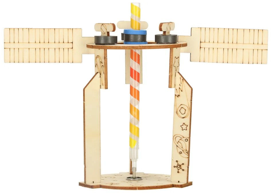 KIK Vzdelávacia drevená sada 4v1 – DIY vedecké experimenty (mechanika, gravitácia, magnety) 8+