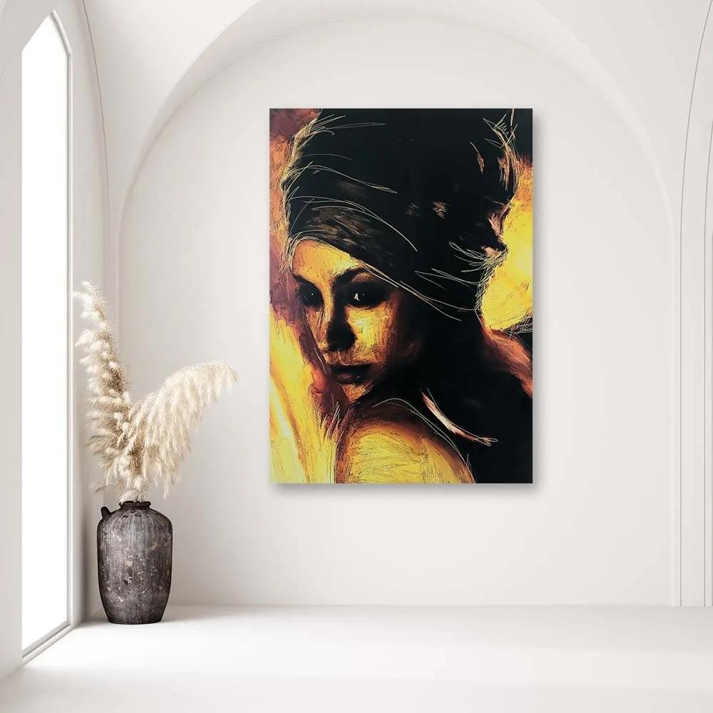 Obraz na plátně Afrika Žena Brown - 40x60 cm