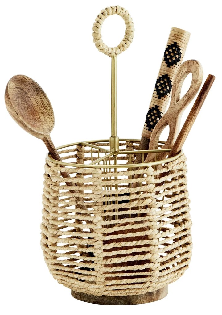 MADAM STOLTZ Stojanček na príbory Natural Brass