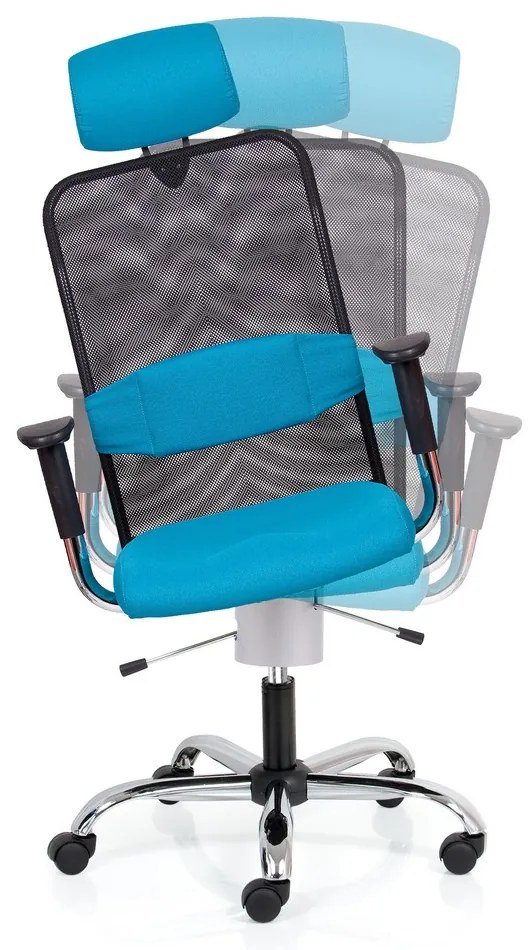 Zdravotná stolička Techno Flex XL, modrá / čierna
