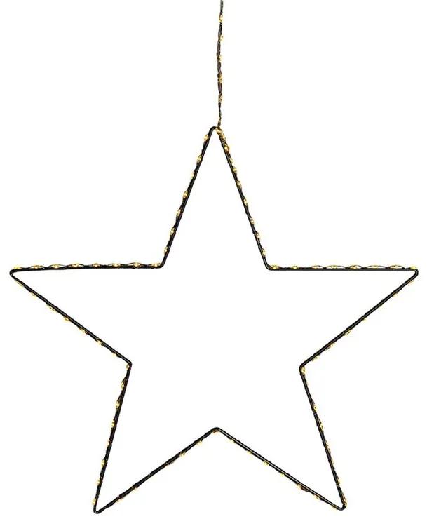 Sada 3 závesných vianočných hviezd s LED osvetlením strieborná KUNNARI Beliani