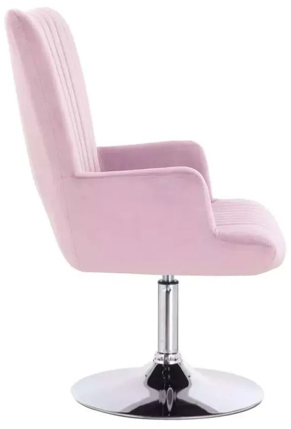 LuxuryForm DESIGN Kreslo AMADEO VELUR na striebornom tanieri - levanduľa