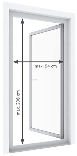 Livarno home Hliníková sieťka proti hmyzu na dvere, 1,0 x 2,1 m (biela) (100345274)