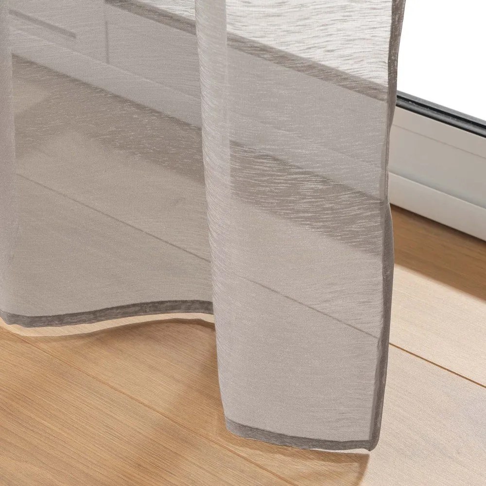 Hnedá voálová záclona 140x240 cm Lissea – douceur d'intérieur