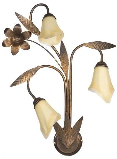 ONLI - Nástenné svietidlo ALGA 3xE14/6W/230V bronzová