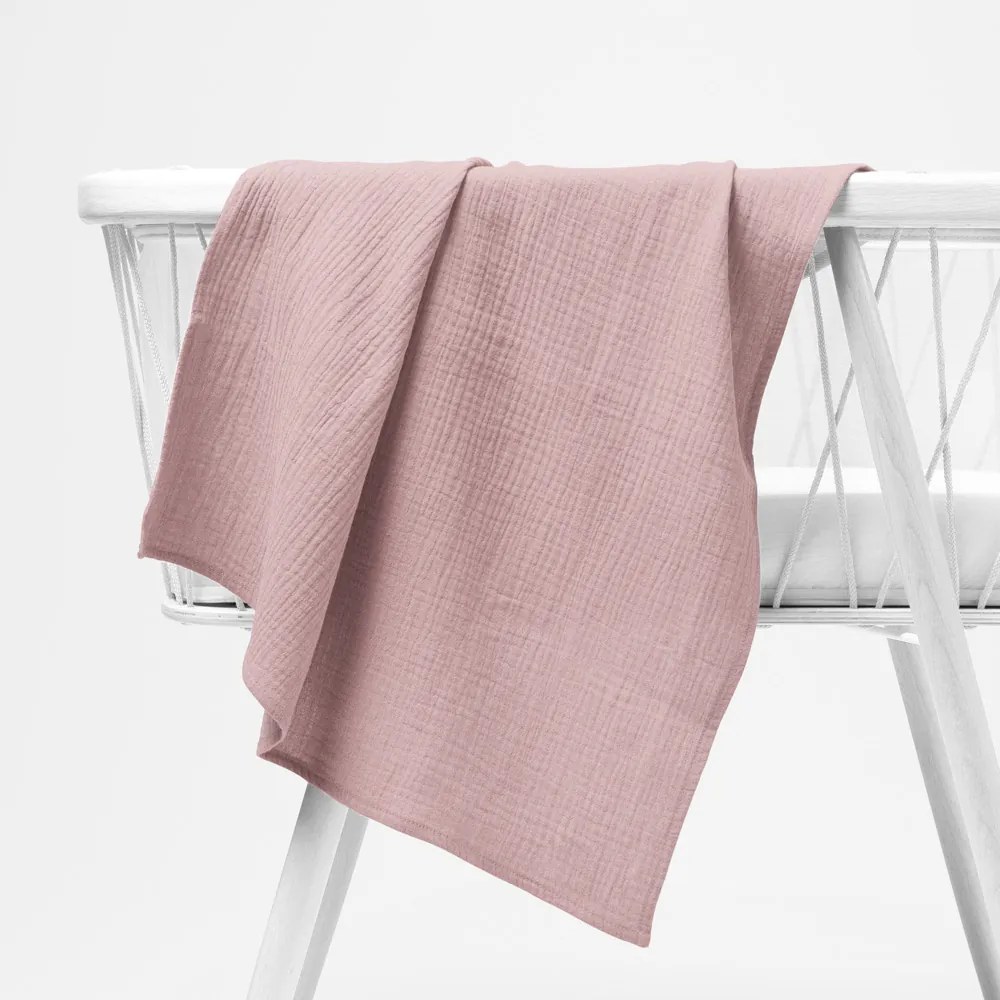 Biante Mušelínová plienka/dečka Nature MSN-041 Staroružová - ZVÝHODNENÁ SADA 3 KS 100x100 cm - Sada 3 ks