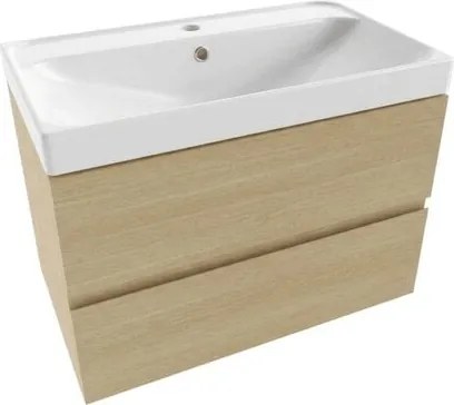 Kúpeľňová skrinka s umývadlom Naturel Verona 80x50x45,5 cm v dekore svetlé drevo mat VERONA80SDU5