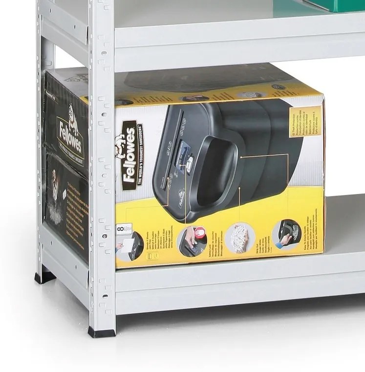 Policový kovový regál, 175 kg, 2000 x 1000 x 600 mm, sivý