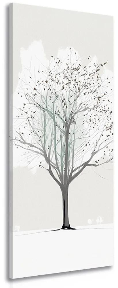 Obraz zimná koruna stromu - 40x120