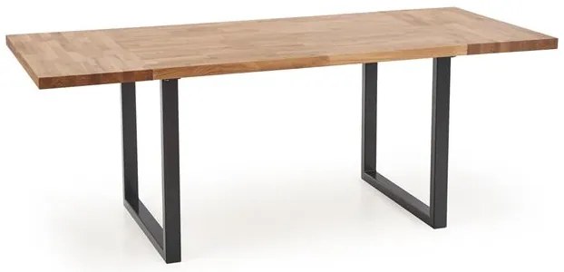 Jedálenský stôl s dubovou doskou RADUS 120(200)x78