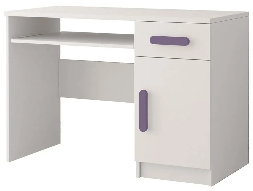 Písací stôl SMYK 110 cm biely