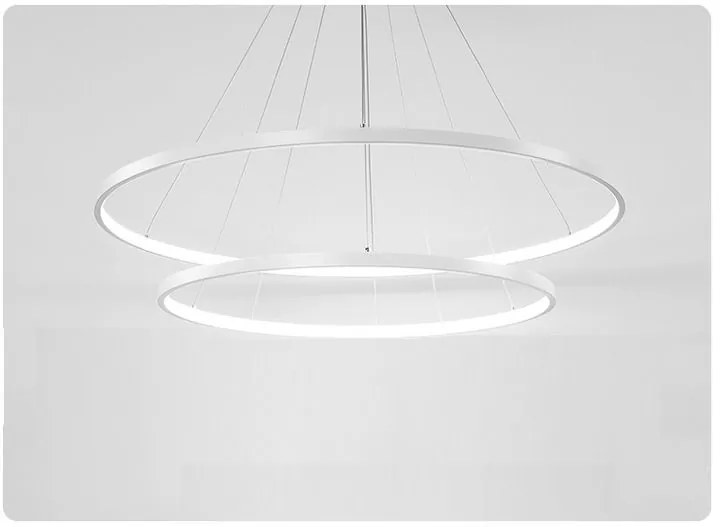 Toolight - LED závesné svietidlo Vegas 40+60cm + diaľkové ovládanie, biela, OSW-07858