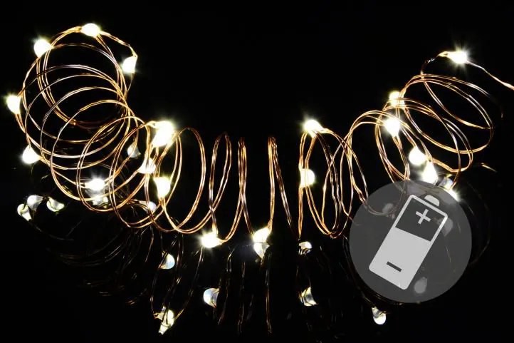 LED svetelná reťaz - 4 sady - 20 mini diód