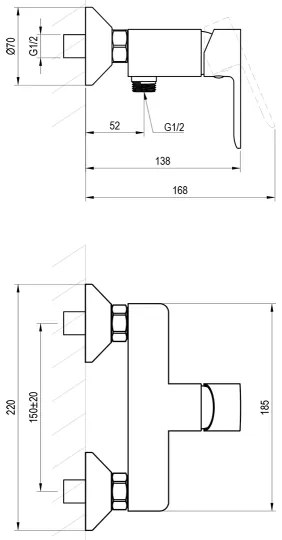 Ravak X070492 - Sprchová batéria SOLAR čierna