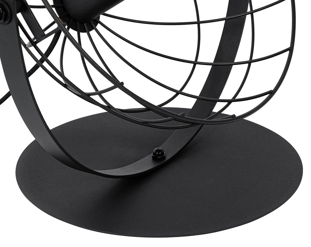 Priemyselná stolná lampa čierna nastaviteľná - Hanze