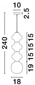 LED zeleno-biele moderné svietidlo Clio 3
