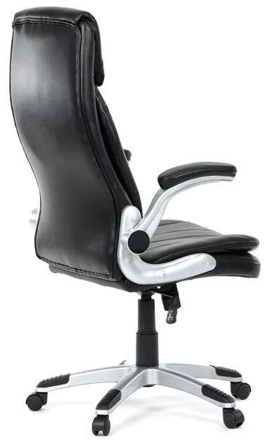 Autronic BONTEC Kancelárske kreslo, hojdací mechanizmus, čierna ekokoža, KA-F1218 BK Farba: Šedá