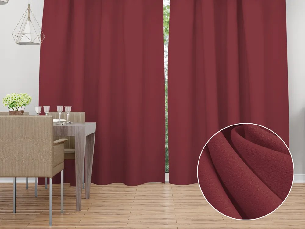 Biante Dekoračný záves Rongo RG-097 Bordó 140x150 cm