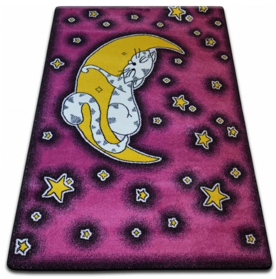Detský kusový koberec Nočná obloha ružový, Velikosti 240x330cm