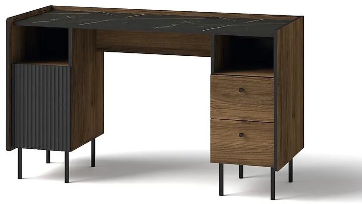 Stôl Prestigo P9 Warmský orech/San Seb/čierny mat