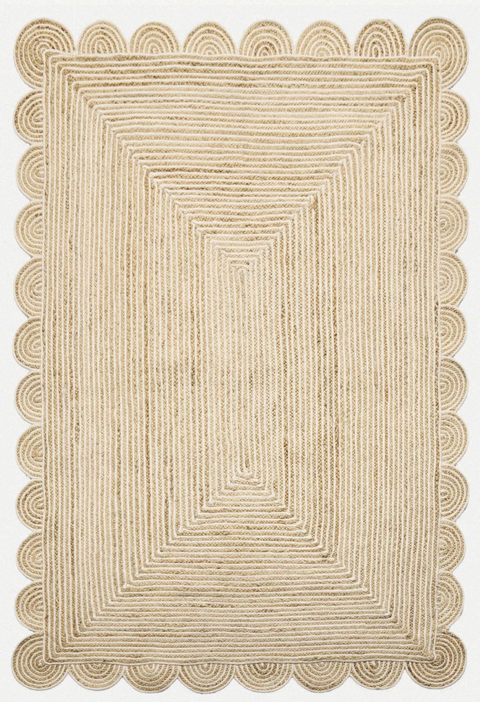 Diamond Carpets India, Ručne viazaný kusový koberec Aerie J 37 Natural, 240x300, béžová, chodba / predsieň