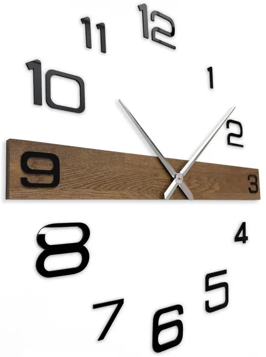 Rustikálne dubové hodiny s číslami – škandinávsky štýl | SENTOP MAS023-3073-akcia20