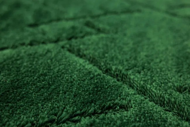 Kúpeľňový koberček Moreno tmavozelený, kosoštvorce