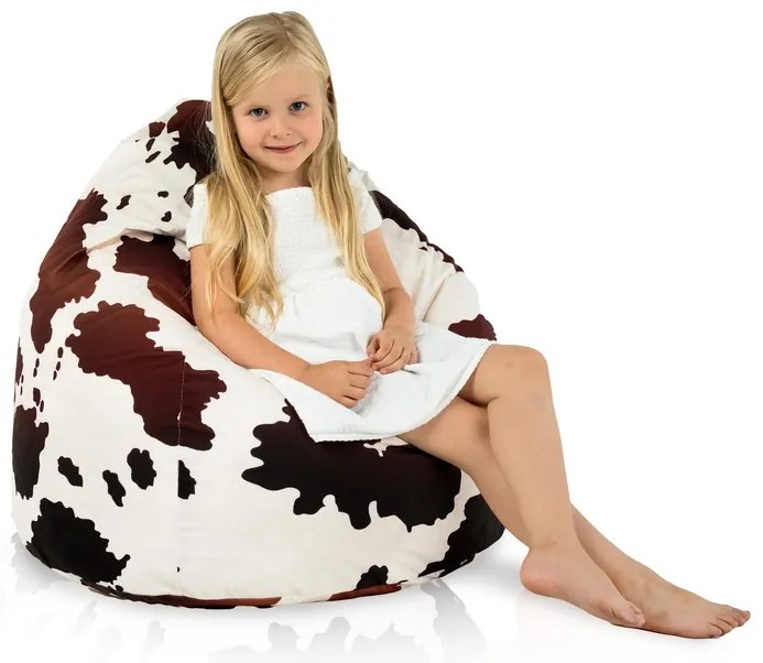 INTERMEDIC SK Sedací vak BAG Sako Design Laciata – 300 L, polyester, motív krava Veľkosť: L