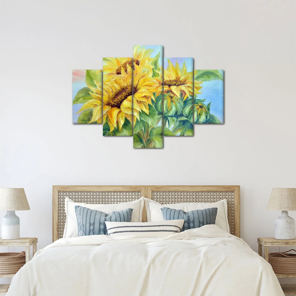 Obraz rozkvitnutých slnečníc (150x105 cm)