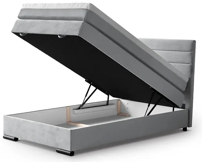 Kontinentálna boxspring posteľ LORA 200x120, béžová (mono 232)