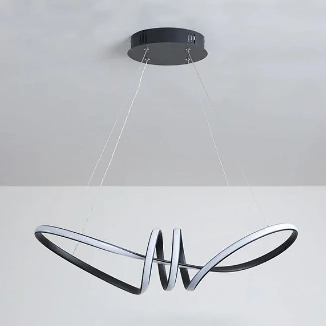 Toolight - LED závesná lampa APP823-CP + diaľkové ovládanie, čierna, OSW-06661