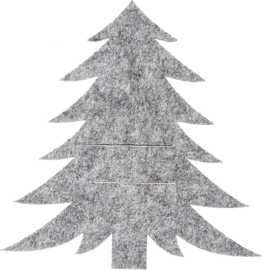 Orion Vrecko na príbory Stromček sivá, 18 x 18 cm, súprava 2 ks