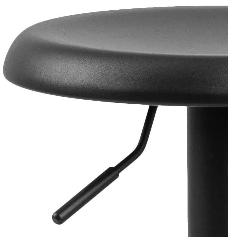 Čierna kovová barová stolička s nastaviteľnou výškou (výška sedadla 59 cm) Finch – Actona