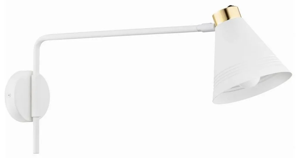 Argon Argon 8007 - Nástenná lampa AVALONE 1xE27/15W/230V 57 cm biela/zlatá AR8007
