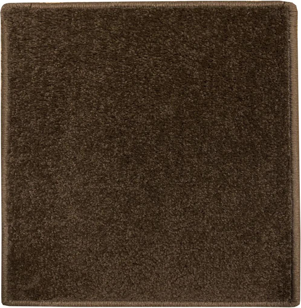 Betap koberce Kusový koberec Eton 2019-97 hnedý štvorec - 80x80 cm