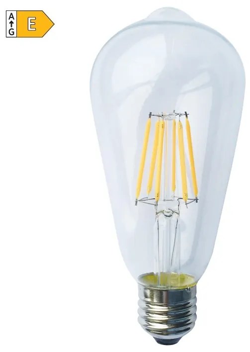 Diolamp LED Filament žiarovka číra ST64 10W/230V/E27/2700K/1220Lm/360°