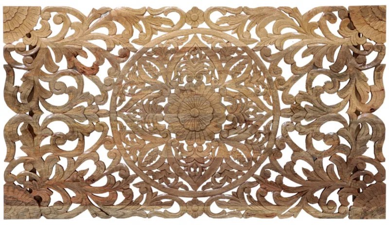 Obraz na stenu 160x90x3 ručne vyrezávaný indický masív mango Mango natural