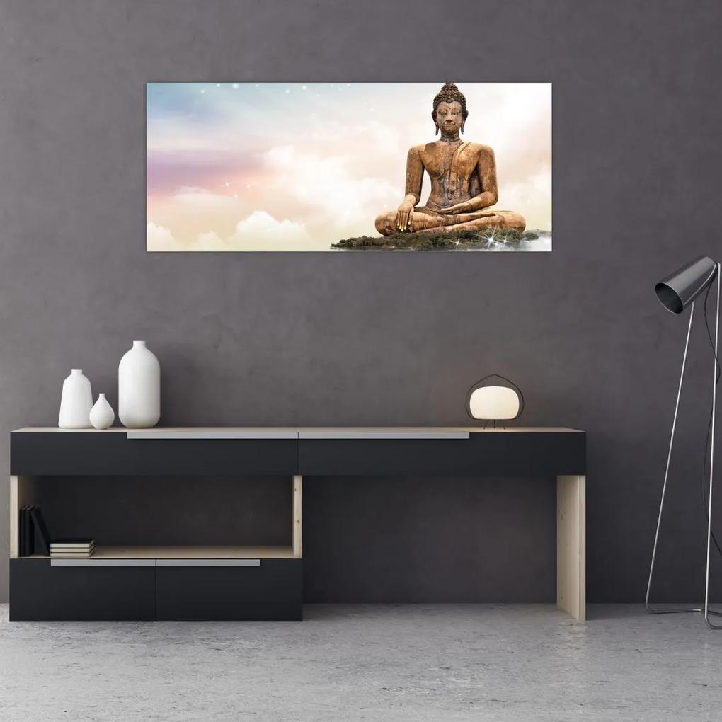 Obraz - Budha dozerajúci na zemi (120x50 cm)