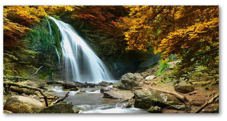Foto obraz akrylový Vodopád v lese oah-72571423