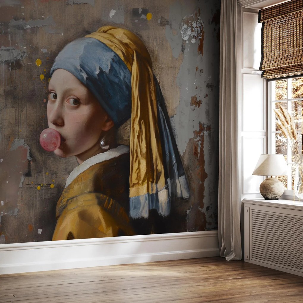 Fototapeta - Moderné dievča s perlou (147x102 cm)