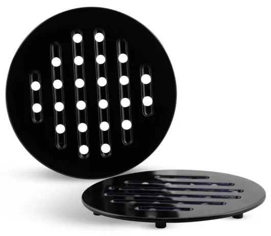 Čierna lesklá sada hrncov - 12 kusov