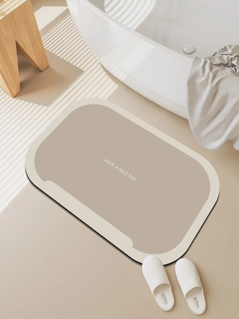 Bezdoteku Kremelinová predložka do kúpeľne HAND béžová 60x40