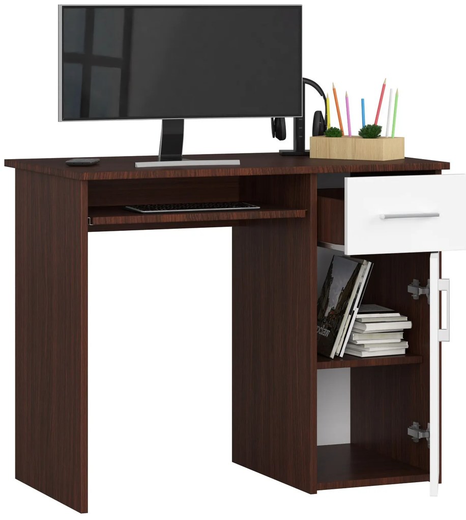 PC stolík Padma (wenge + biela). Akcia -12%. Vlastná spoľahlivá doprava až k Vám domov. 1068864