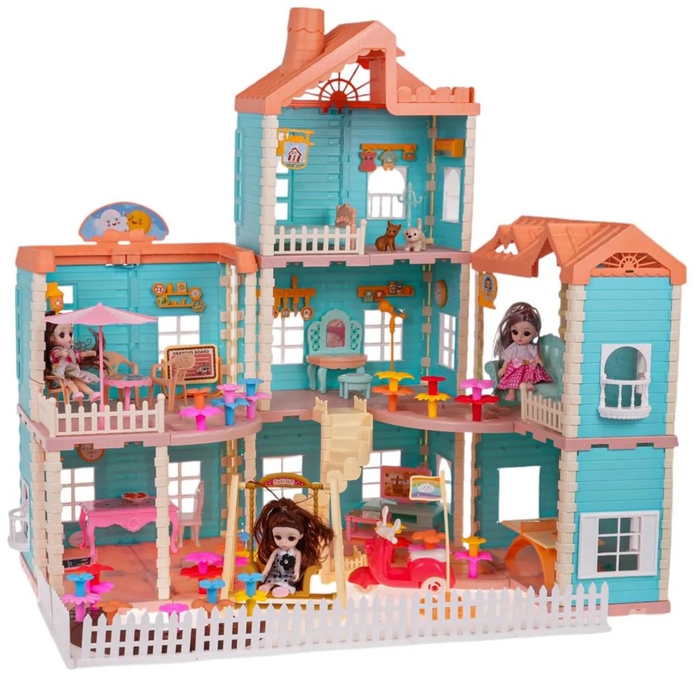 Interaktívny domček pre bábiky s príslušenstvom RAMIZ ZDZ.668-6A