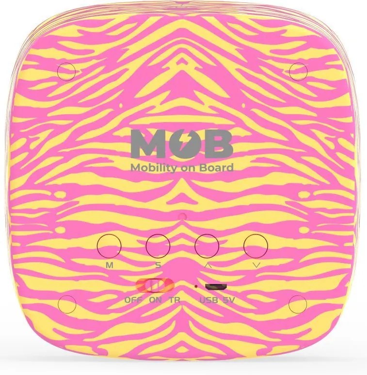 Budík a nočné svetlo – MOB Billy Clock and light – Pink Zebra