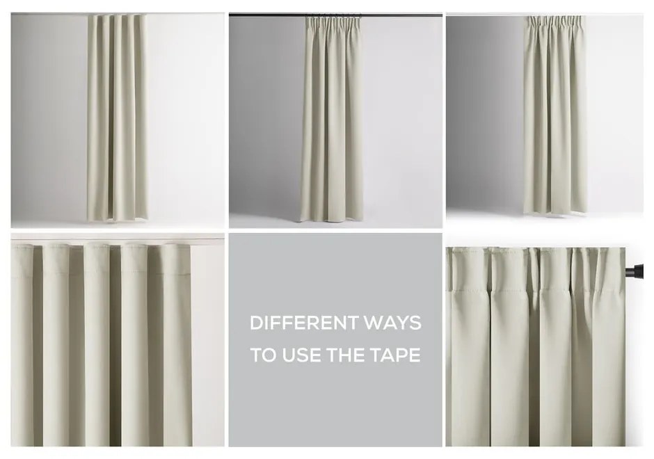 Krémový zatemňovací termo záves 140x270 cm Pleat – Restilo