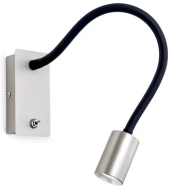 Orion WA 2-1342 - LED Flexibilná nástenná lampička KURT LED/5W/230V strieborná