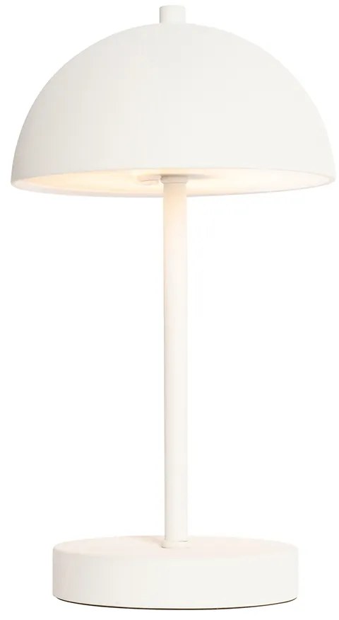 Vonkajšia stolná lampa biela nabíjateľná 3-stupňovo stmievateľná - Keira