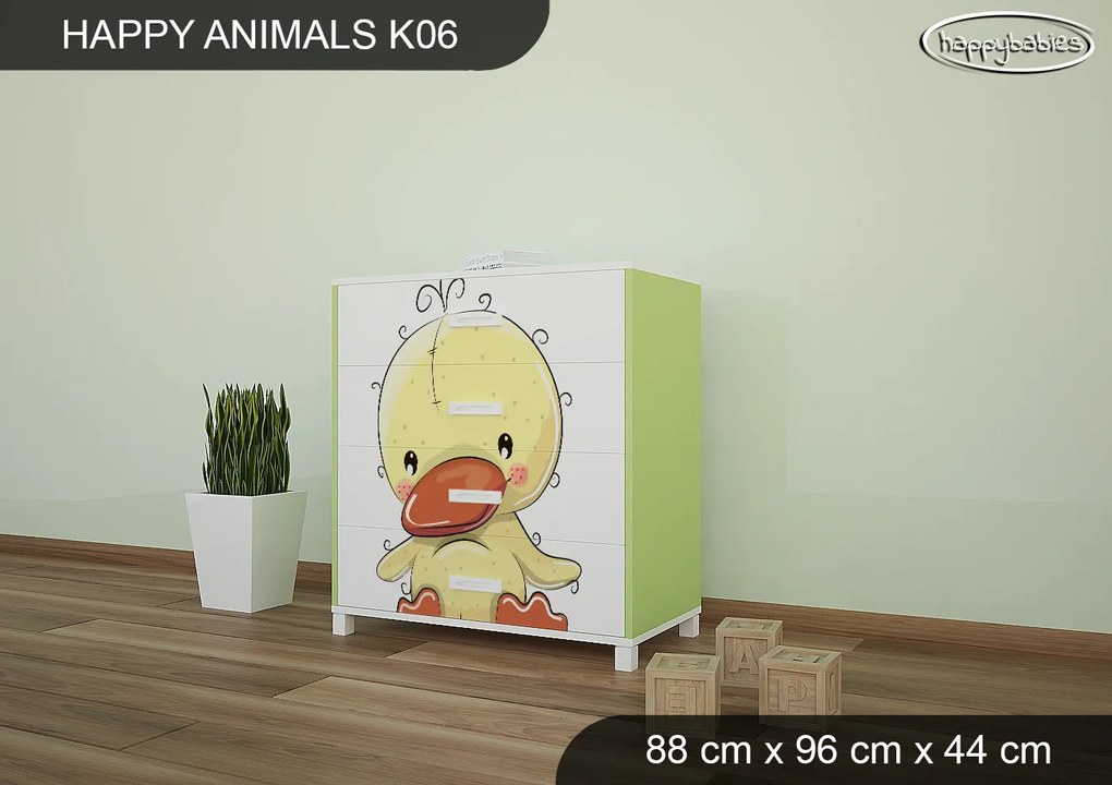Detská komoda ZVIERACIE KAMARÁTI - TYP 6